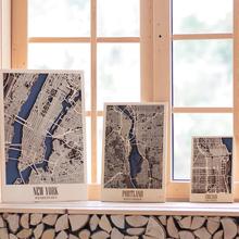画像をギャラリービューアに読み込む, 【選べる21都市】3D Wood City Map インテリア用木製都市マップ <注文から1ヶ月半後のお届け>